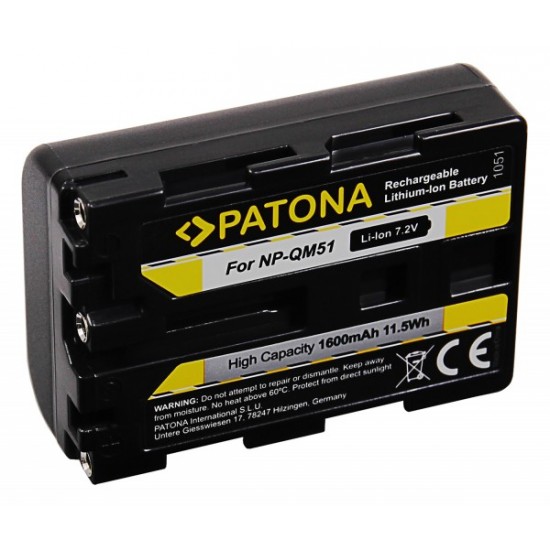 Acumulator Patona tip Sony | NP-FM55H | NP-FM50 | NP-QM51