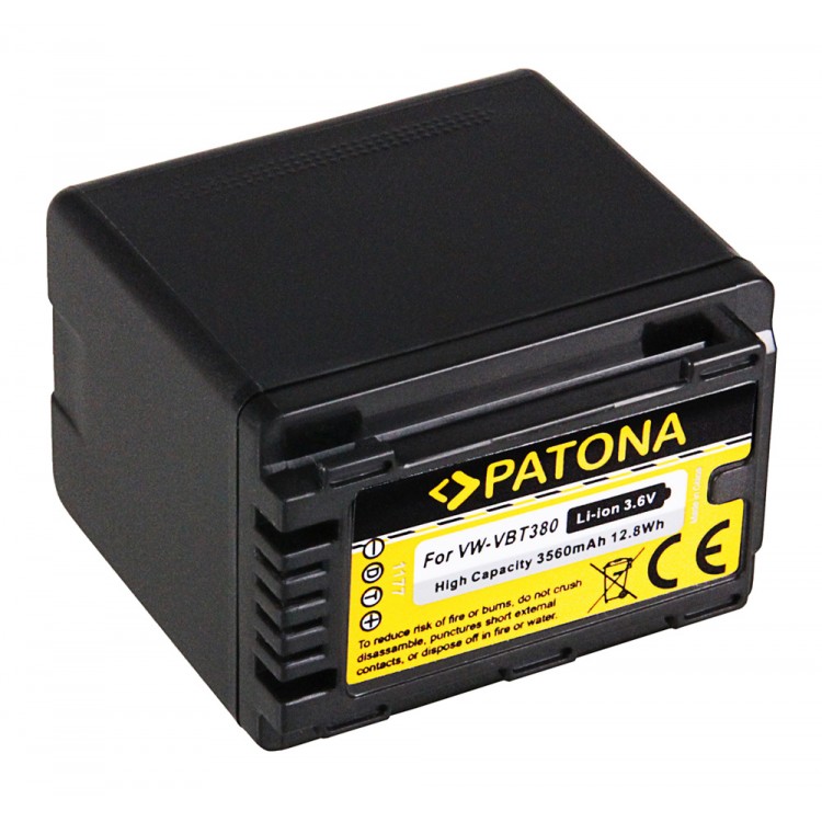 Acumulator PATONA compatibil Panasonic VW-VBT380 VW-VBT190 HC-V720 V770EB W570