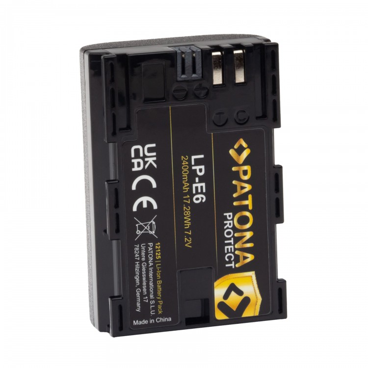 Acumulator Patona Protect LP-E6, 2400mAh, pentru Canon EOS R EOS 60D 70D 5D 6D 7D Mark III