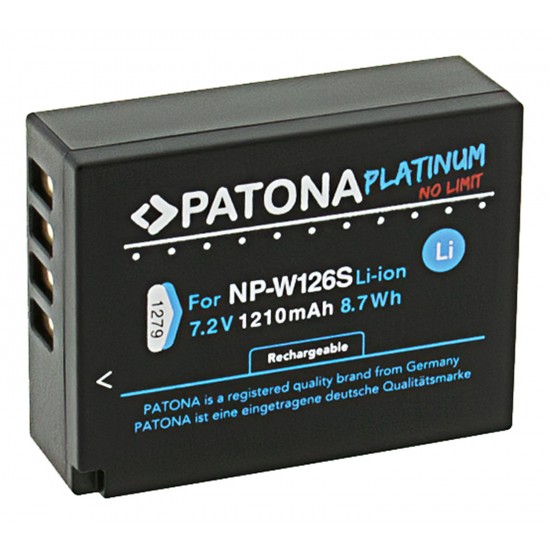 Acumulator PATONA Platinum tip FUJI NP-W126 S NP-W126S XPro 1 XT2 Grip VPB-XT2 VPB-XT3 XT3