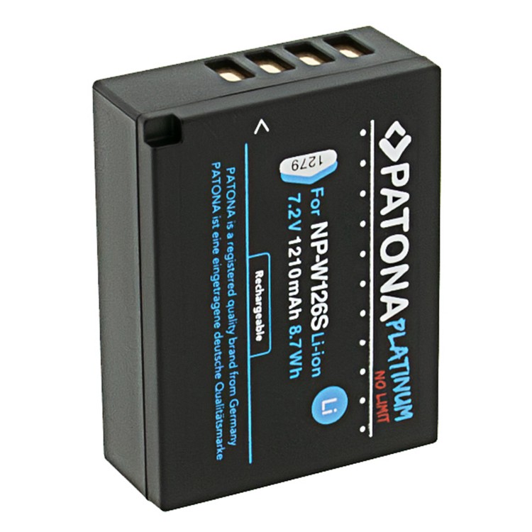 Acumulator PATONA Platinum tip FUJI NP-W126 S NP-W126S XPro 1 XT2 Grip VPB-XT2 VPB-XT3 XT3
