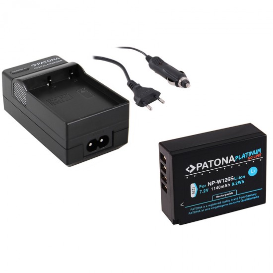 Incarcator si acumulator PATONA Platinum tip FUJI NP-W126 S HS33 XPro 1 XT2 Grip VPB-XT2 VPB-XT3 XT3