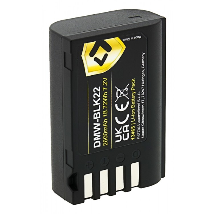 Acumulator Patona Protect DMW-BLK22, 2600mAh, pentru Panasonic Lumix DC-S5 G9 GH5 GH5S GH6