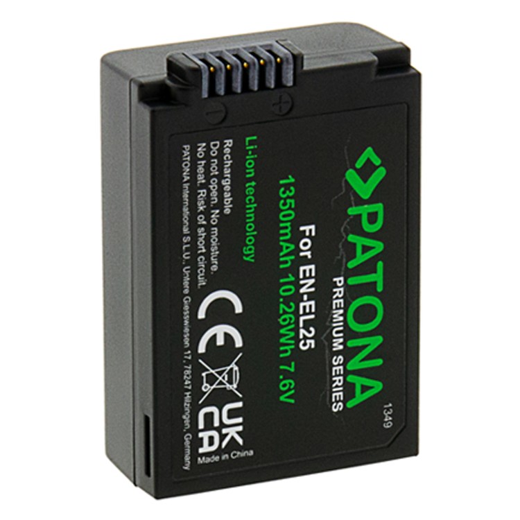 Acumulator Patona Premium EN-EL25 1350 mAh, pentru Nikon Z50, Z fc