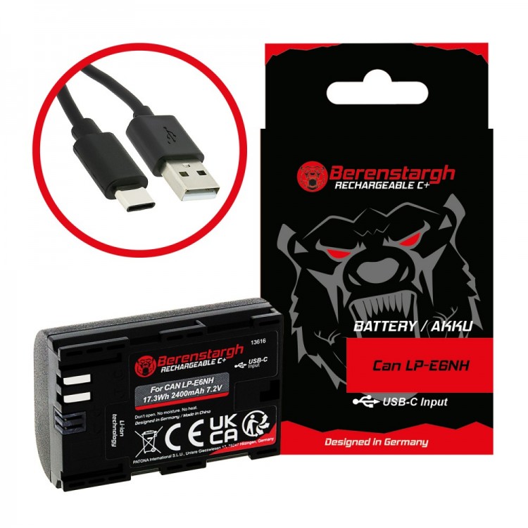 Acumulator Berenstargh LP-E6NH, 2400 mAh, pentru CanonEOS R5 EOS R6 R6II R7 LP-E6NH NTC