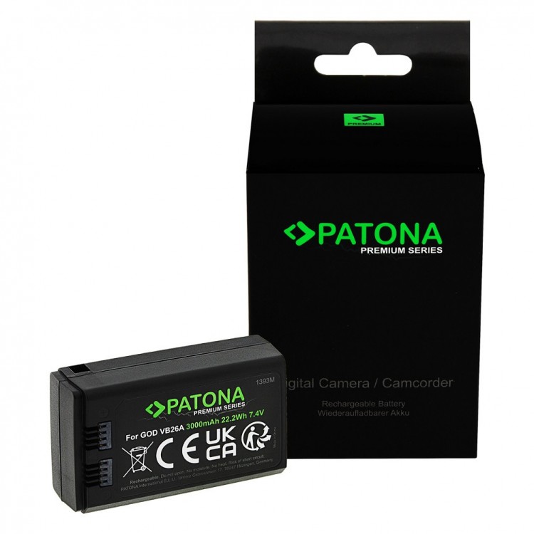 Acumulator PATONA Premium pentru Godox VB26 VB26A V850III V1 Cap flash, celule Samsung
