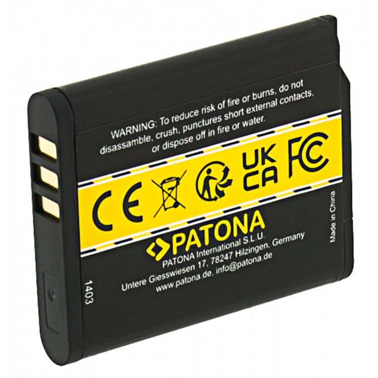 Acumulator PATONA D-Li96 pentru Pentax WG-1000 WG1000