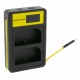Incarcator smart DUAL USB LCD PATONA pentru 2 acumulatori Canon LP-E6