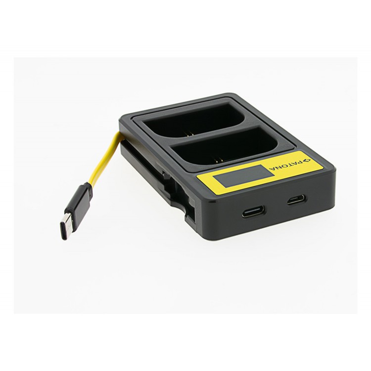 Incarcator smart DUAL USB LCD PATONA pentru 2 acumulatori Canon LP-E6