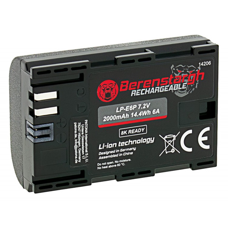Acumulator Berenstargh LP-E6P, 2000 mAh, pentru Canon Canon R5 Mark II R6 Mark II R7 R6 R5 R