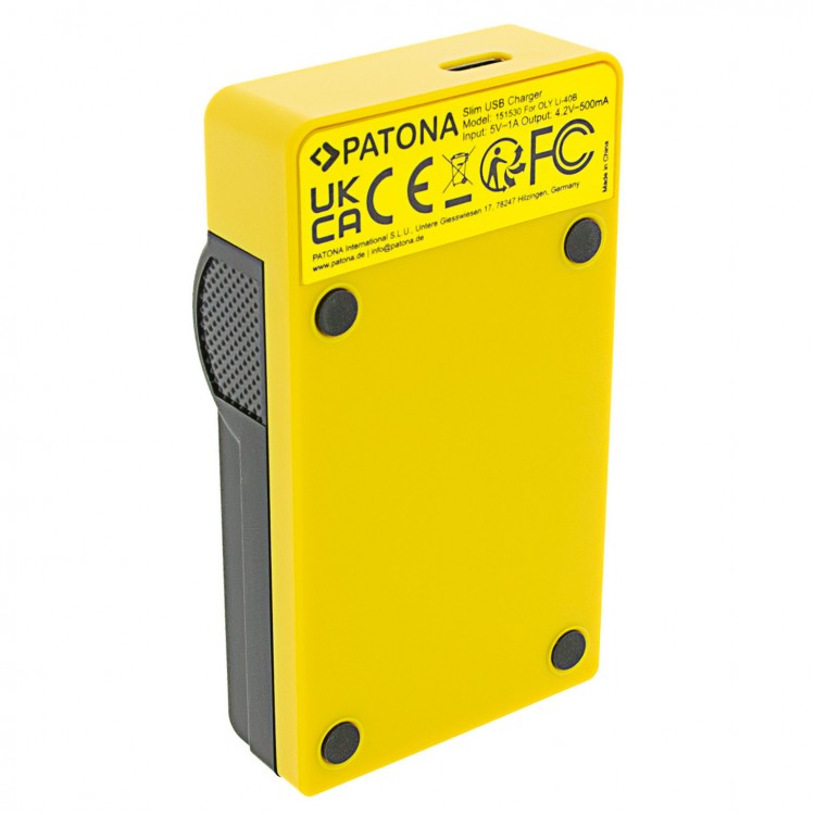 Incarcator USB-C Slim PATONA pentru Olympus LI-40B, LI-42B, Nikon EN-EL10
