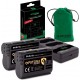 Pachet Incarcator Dual LCD PD Performance, 2x Acumulator Patona Protect EN-EL15c cu senzor NTC si carcasa rezistenta la temperaturi extreme