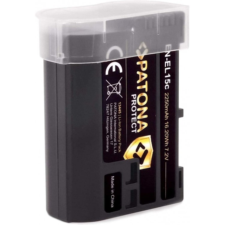 Pachet Incarcator Dual LCD PD Performance, 2x Acumulator Patona Protect EN-EL15c cu senzor NTC si carcasa rezistenta la temperaturi extreme