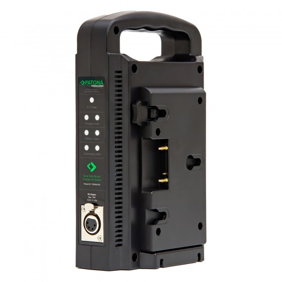 Incarcator DUAL Patona Premium Gold Mount pentru Panasonic AN-190W BL-BP150 BP-150S cu cablu XLR cu 4 pini