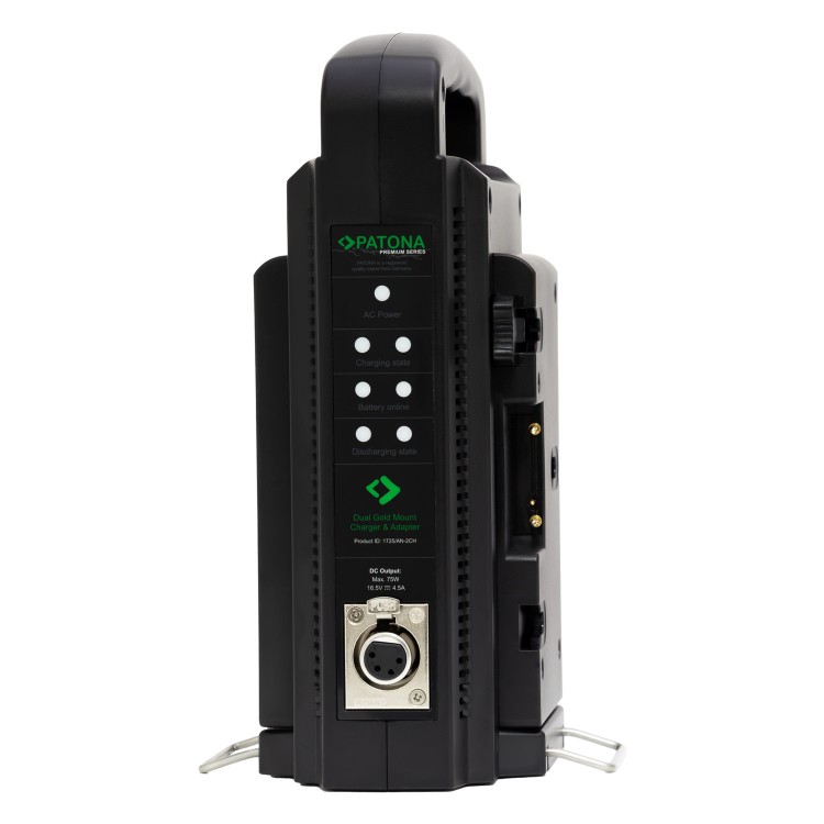 Incarcator DUAL Patona Premium Gold Mount pentru Panasonic AN-190W BL-BP150 BP-150S cu cablu XLR cu 4 pini