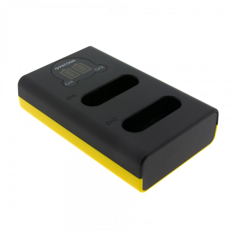 Încarcator Dual PATONA cu LCD pentru Nikon EN-EL23, USB/USB-C, Compatibil cu Nikon Coolpix P600