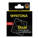 Incarcator dual Patona BP-SCL4/BP-SCL6 pentru Leica Q3 Q4 BP-SCL4, include cablu USB-C