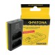 Incarcator Dual PATONA cu LCD pentru Nikon EN-EL3e Olympus BLM1 BLM5 Pentax D-LI50
