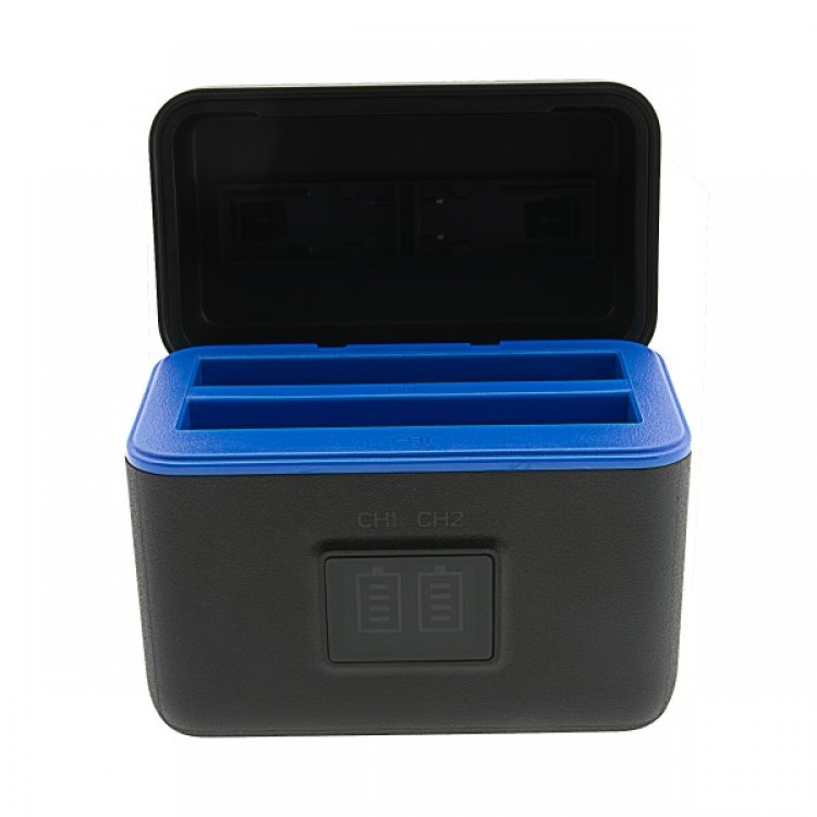 Carcasa de incarcare dubla PATONA pentru Insta360 X5 1/CP5/31/55-2, include cablu USB-C