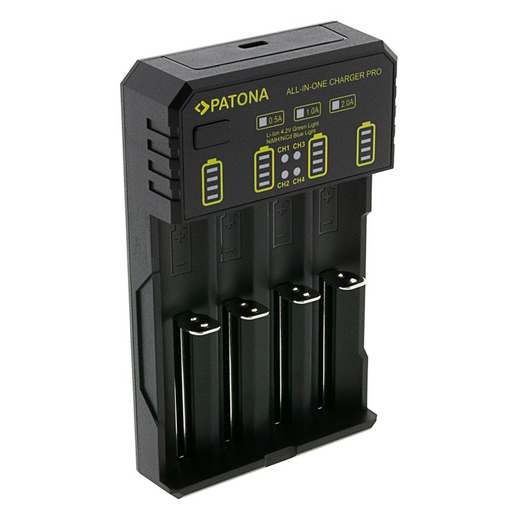 Incarcator USB Patona All in one Charger Pro pentru baterii CR123A, AA / AAA, 14500, 16340, 18650, 26650