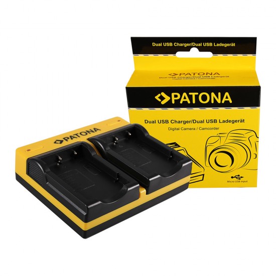 Incarcator Dual USB pentru acumulator Fuji NP-40 NP40 NP95 NP-95 Samsung SLB-0737 SLB-0837 Panasonic CGA-S004E Pentax D-Li8 Kodak Klic 5001 Patona