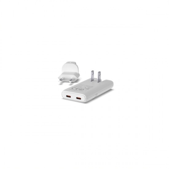 Incarcator plat PATONA Platinum GaN PD65W, 2x USB-C PD3.0 QC3.0, Alb