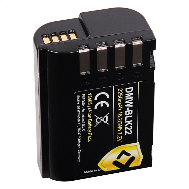 Pachet 2x acumulator Patona Protect DMW-BLK22 pentru Panasonic DC-S5 G9 GH5 GH5S GH6