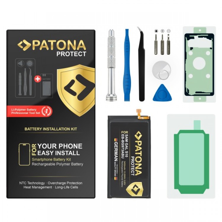 Baterie PATONA PROTECT pentru Samsung Galaxy S10 EB-BG973ABU, include kit de instalare