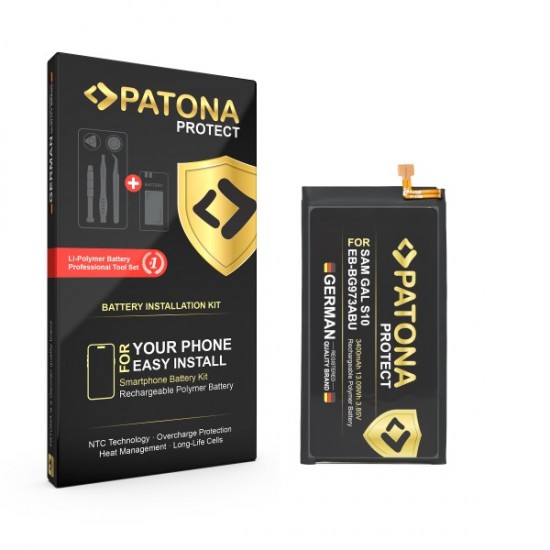 Baterie PATONA PROTECT pentru Samsung Galaxy S10 EB-BG973ABU, include kit de instalare