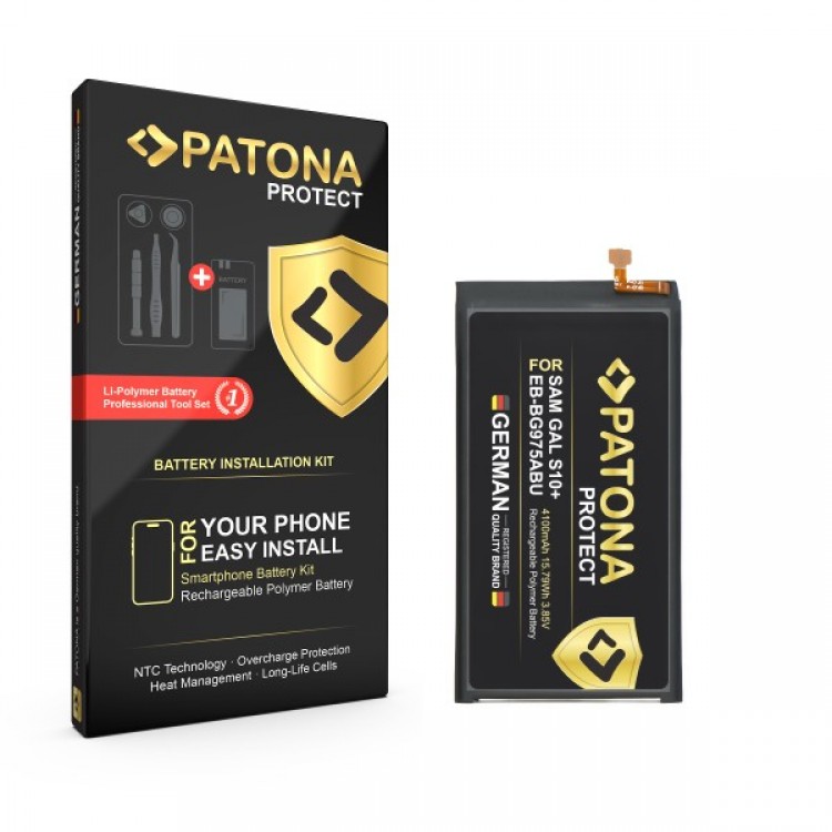 Baterie PATONA PROTECT pentru Samsung Galaxy S10 Plus SM-G975F EB-BG975BU, include kit de instalare