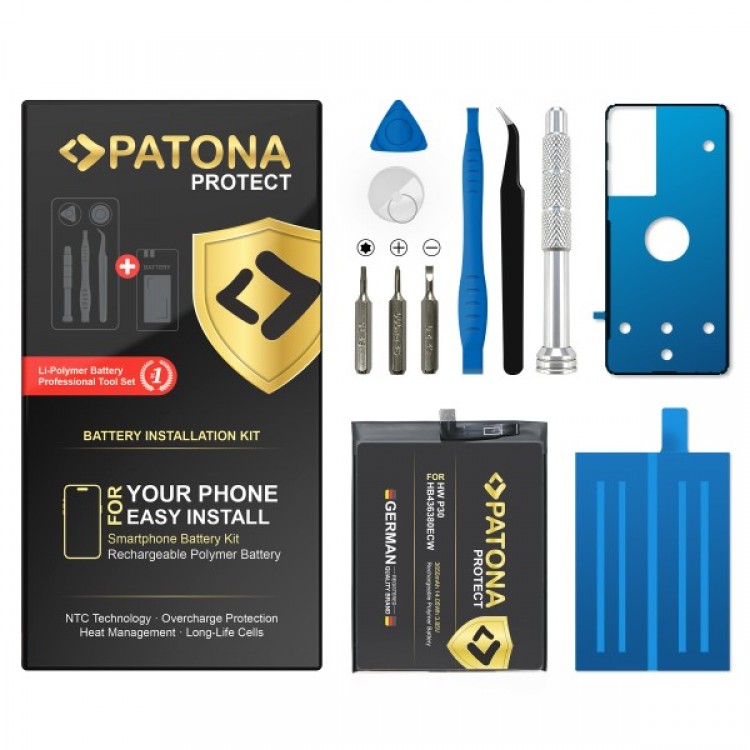 Baterie PATONA PROTECT pentru Huawei P30 HB436380ECW, include kit de instalare