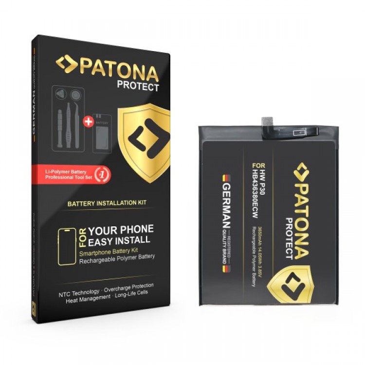 Baterie PATONA PROTECT pentru Huawei P30 HB436380ECW, include kit de instalare