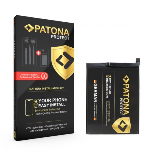  Baterie PATONA PROTECT pentru Huawei P30 Lite Mate 10 Lite Nova 2 Plus P Smart HB356687ECW, include kit de instalare