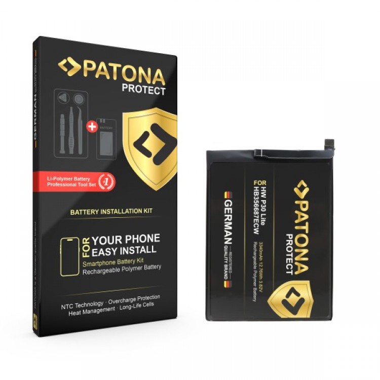  Baterie PATONA PROTECT pentru Huawei P30 Lite Mate 10 Lite Nova 2 Plus P Smart HB356687ECW, include kit de instalare