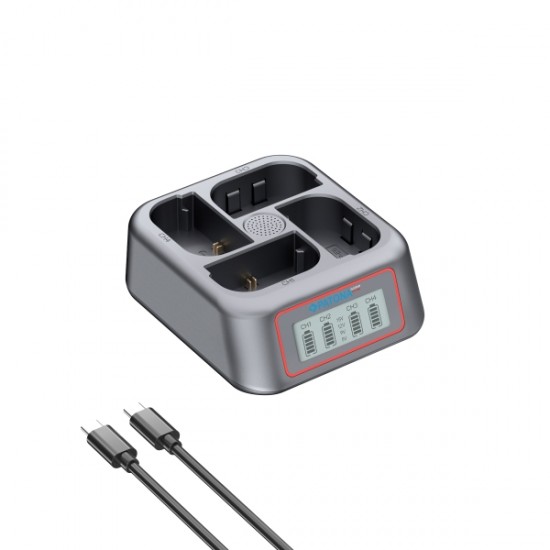 Incarcator rapid PATONA Platinum USB-C PD QC cu 4 porturi pentru Canon LP-E6 LP-E6N LP-E6NJ LP-E6P