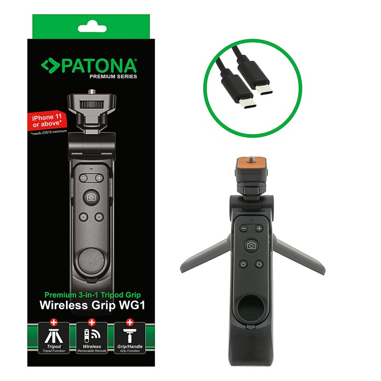 Mini Trepied PATONA WG1 Tripod Wireless IOS Premium Vlog Selfie