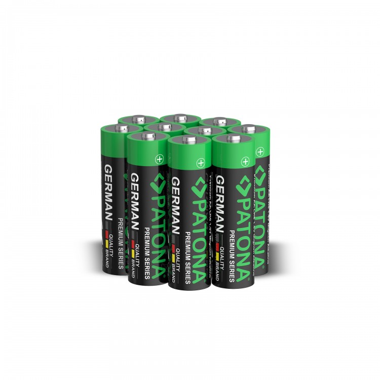 Baterii alcaline Patona Premium, AA Mignon LR06, set 10 bucati