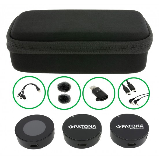Sistem de microfon wireless PATONA Premium AI Lavalier Microphones PTS-I21S