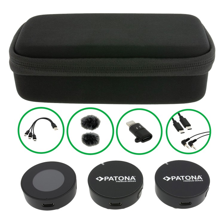 Sistem de microfon wireless PATONA Premium AI Lavalier Microphones PTS-I21S