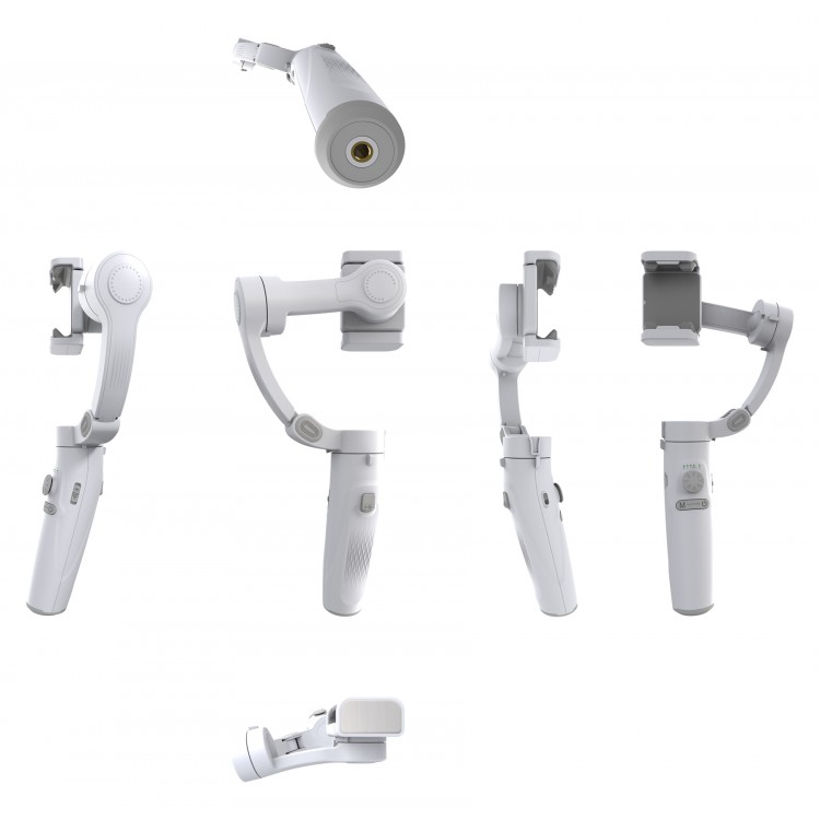 Sistem de stabilizare Gimbal PATONA Premium cu 3 axe pentru smartphone, include trepied si lumina foto Led