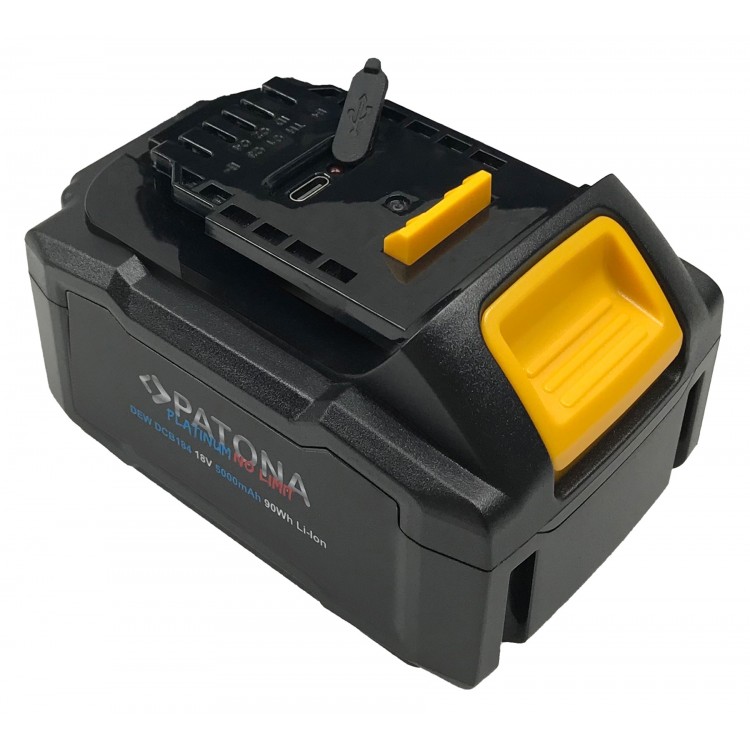 Acumulator PATONA Platinum 18V Dewalt DCB184 pentru seria Dewalt XR cu intrare / iesire USB-C PD65W