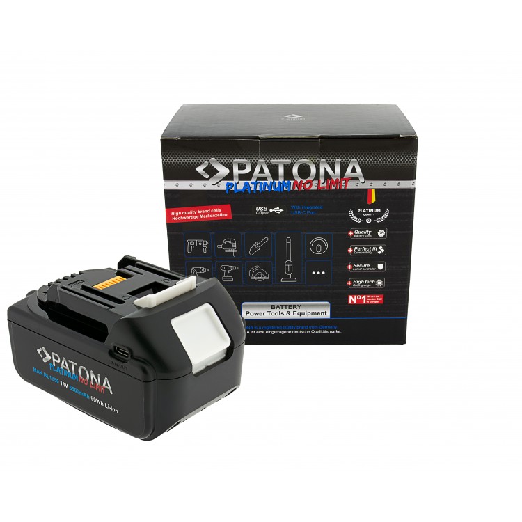 Acumulator PATONA Platinum 18V Makita BL1850 pentru seria Makita LXT cu intrare / iesire USB-C PD65W
