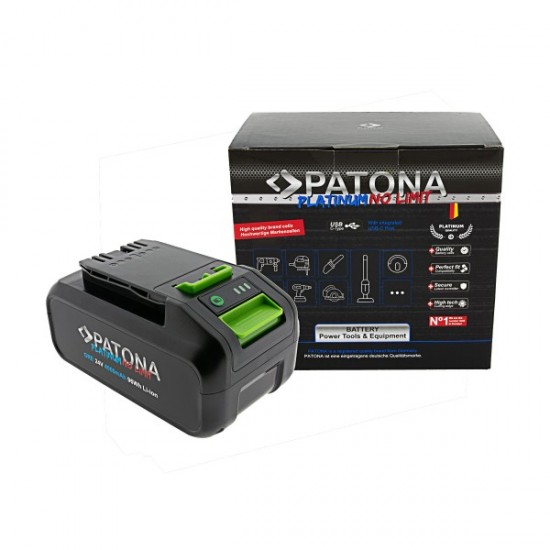 Baterie PATONA Platinum 24V pentru Greenworks Garden & Powertools 4000mAh cu intrare si iesire USB-C