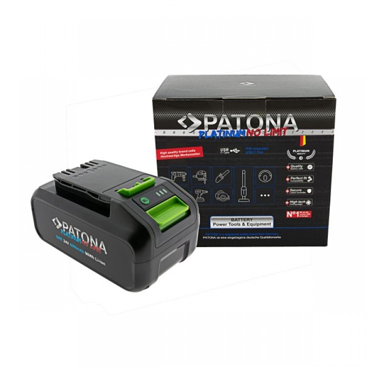 Baterie PATONA Platinum 24V pentru Greenworks Garden & Powertools 4000mAh cu intrare si iesire USB-C