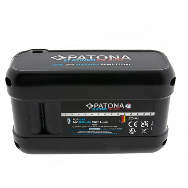 Baterie PATONA Platinum 24V pentru Greenworks Garden & Powertools 4000mAh cu intrare si iesire USB-C