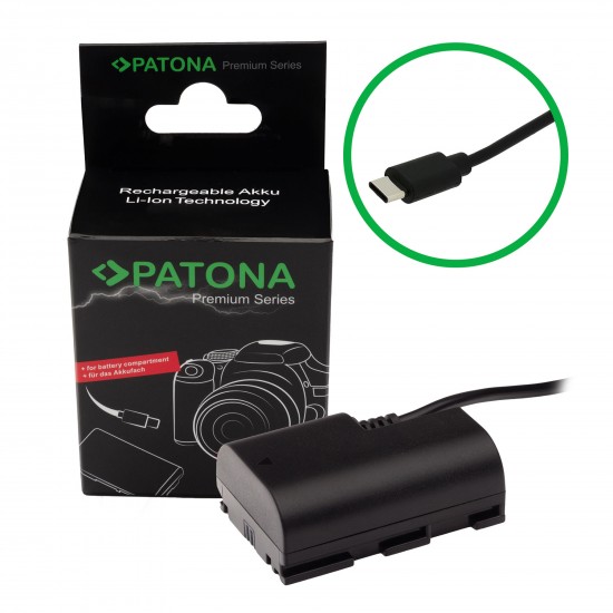 Adaptor alimentare USB-C Patona Premium VP-DRE6 pentru Canon XC10 EOS R EOS 80D 7D 70D 6D