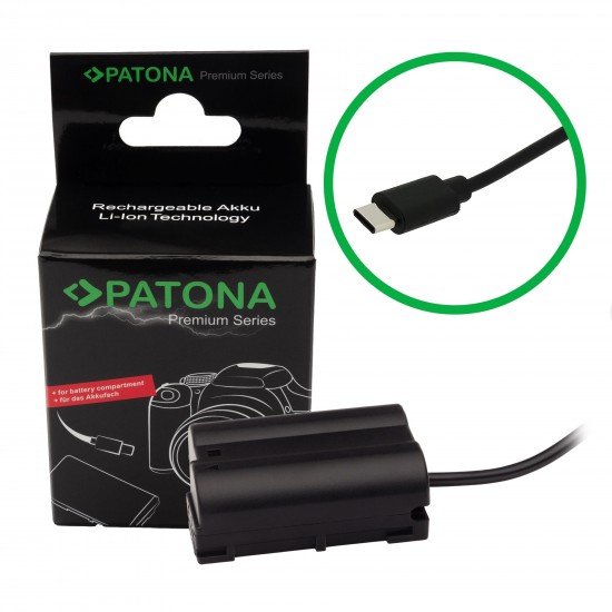 Adaptor alimentare USB-C Patona Premium EP5B pentru Nikon Z5 Z6 Z7 D500 D800 D850 D7000 D7100 D7200 VFB12802