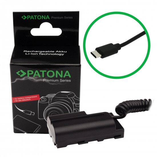 Adaptor alimentare USB-C Patona Premium NP-FM50 NP-F550 NP-F750 NP-F960 NP-F970 NP-FM500 N pentru Sony seria NP-F