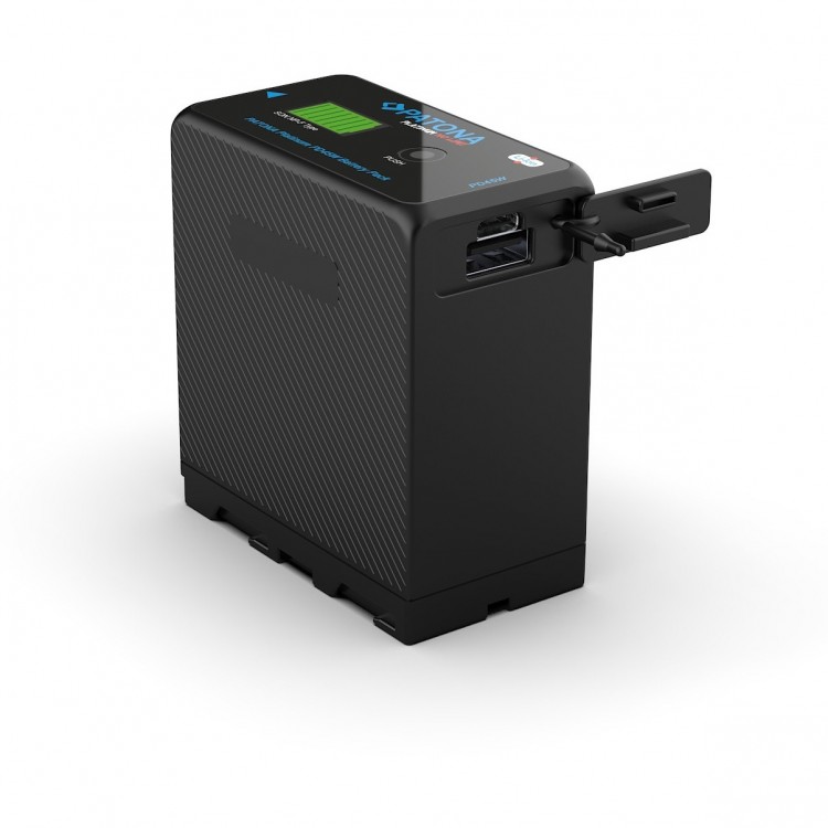 Acumulator PATONA Platinum NP-F970, 10500mAh, PD 45W, Functie Power Bank, include carcasa depozitare/transport, cablu USB-C, Compatibil Camere Video/Lapi LED studio