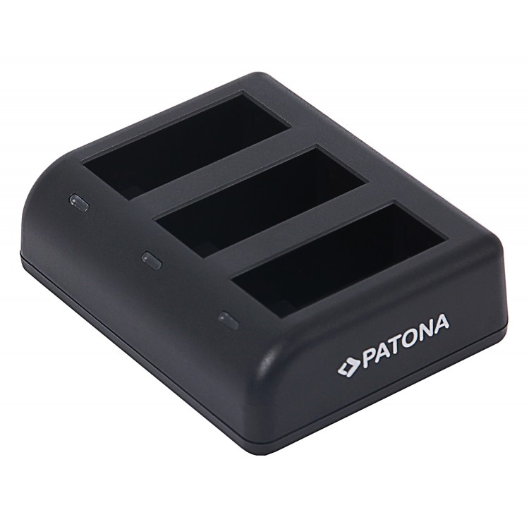 Incarcator triplu PATONA pentru acumulator GoPro Hero 9 AHDBT901 ADBAT001